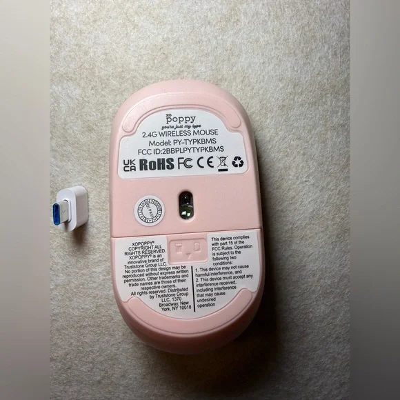Xo Poppy Wireless Pink Keyboard Model: PY-TYPKBMS NWOT Includes Pink Mouse - Picture 10 of 10